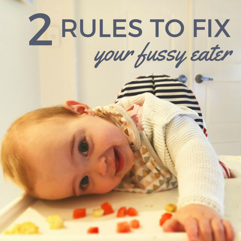 Fussy Eater Sitting in High Chair