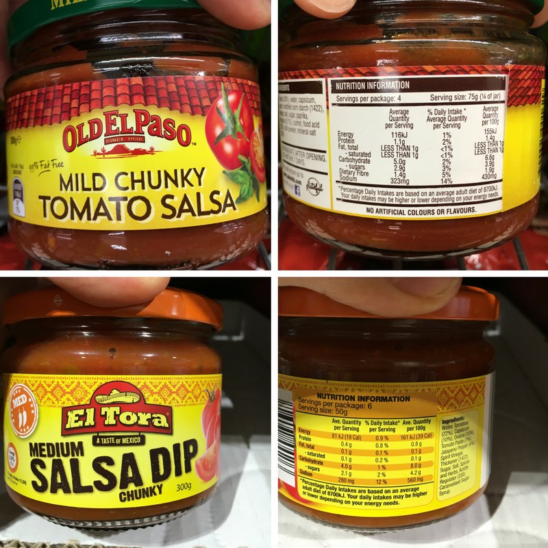Old El Paso Salsa vs Aldi Salsa