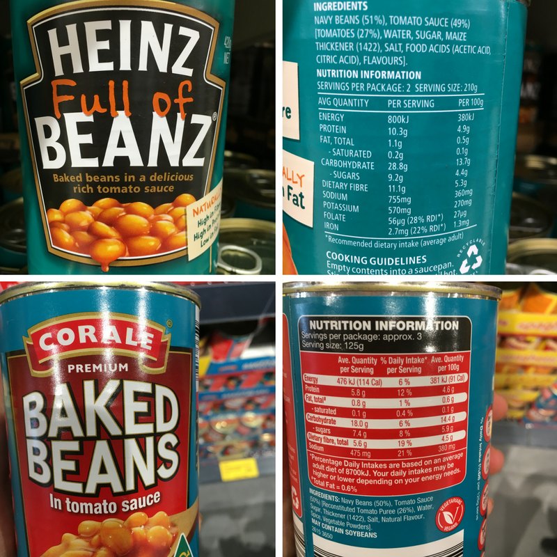Heniz Baked Beans vs Aldi Baked Beans