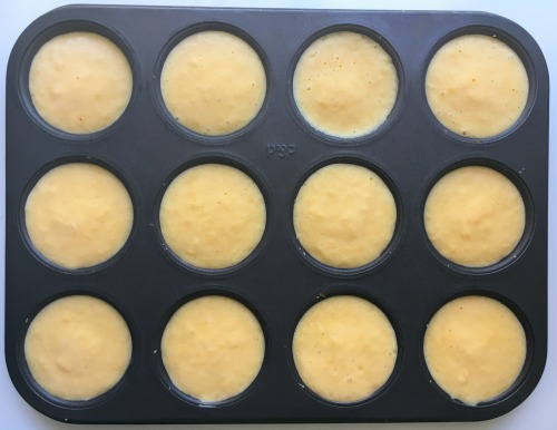 Frozen cheesecake bites in tin