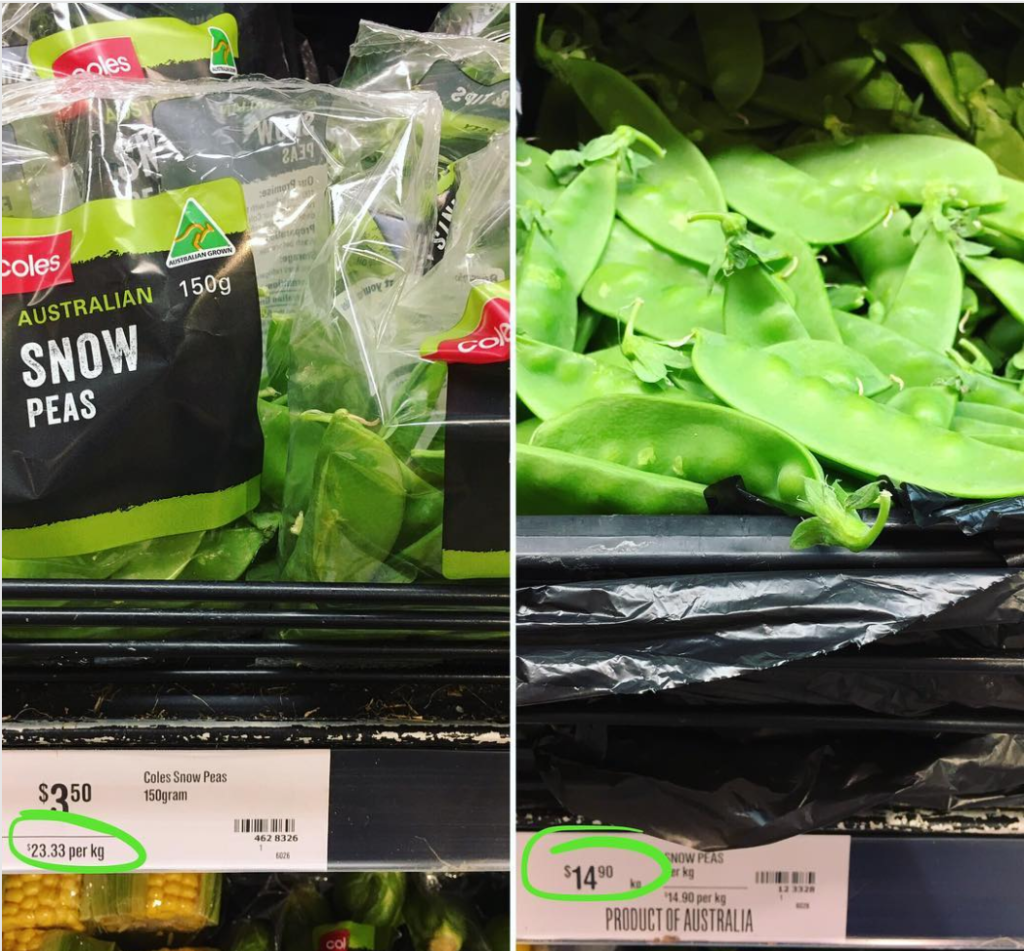 snow peas price per kilo